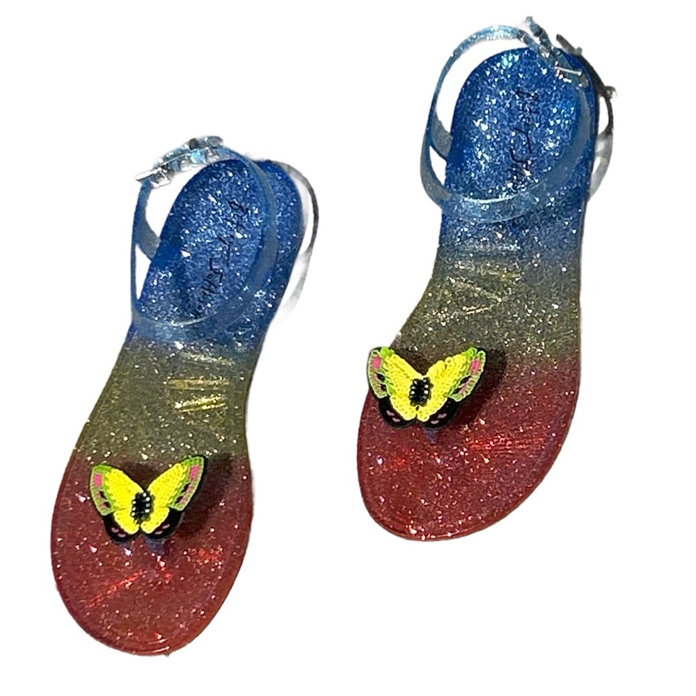 Gently used Betsey Johnson Tabby Butterfly Jelly Sandals